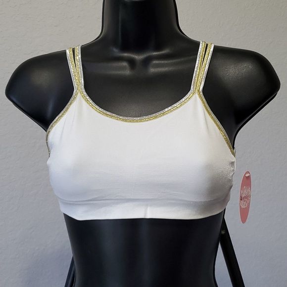 2 Pc Set Double Layer Bralette w/ Metallic Straps - Picture 8 of 10